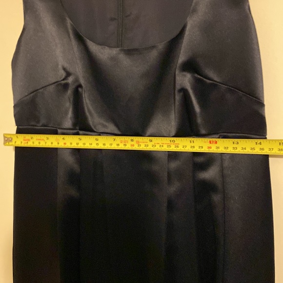 NWT Michael Kors Sz 2 Satin Navy Blue (Black?) Dress Party Prom Wedding Party MK - Picture 6 of 16